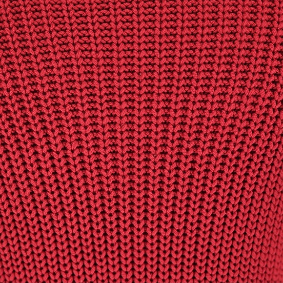 Jason Wu Interlocked Salsa Red Wool Blend Turtleneck Cable Sweater Womens Sz XL - Picture 9 of 11